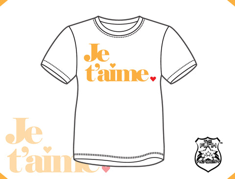 Je t'aime sunflower t-shirt