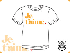 Je t'aime sunflower t-shirt