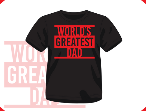 World's Greatest Dad red on black