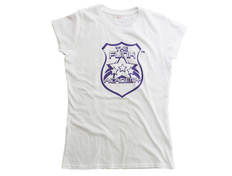 TFA Classic womens white purple logo